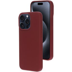 Mobiparts Coque iPhone 15 Pro Max Coque arrière en Silicone - Plum Red