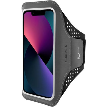 Mobiparts Comfort Fit Brassard Téléphone iPhone 13 Pro Brassard Coque de Sport en Neoprène - Noir
