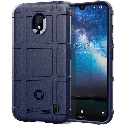 Mobigear Rugged Shield Coque Nokia 2.2 Coque arrière en TPU Souple Anti-Chocs - Bleu