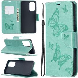 Mobigear Butterfly Housse Samsung Galaxy A52s 5G Etui Porte-Monnaie - Turquoise