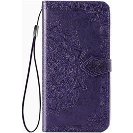 Mobigear Mandala Housse Motorola One Fusion Plus Etui Porte-Monnaie - Violet