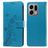 Mobigear Flowers Housse OPPO Find X9 Etui Porte-Monnaie - Bleu