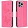 Mobigear Butterfly Housse iPhone 15 Pro Max Etui Porte-Monnaie - Magenta