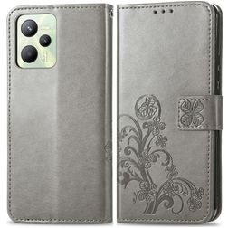Mobigear Clover Housse Realme C35 Etui Porte-Monnaie - Gris
