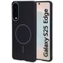 Mobiparts Slim Line Coque Samsung Galaxy S25 Edge MagSafe Coque arrière Rigide - Onyx Black