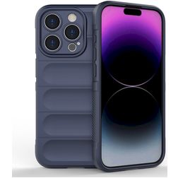 Mobigear Bumpy iPhone 15 Pro TPU souple Coque arrière - Bleu foncé