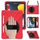 Mobigear SureGrip XGuard Coque iPad 7 (2019) Coque arrière en Plastique rigide,Silicone + Porte-crayon + Bandoulière + Support Amovible - Rouge