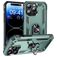 Mobigear Armor Ring Coque iPhone 16 Pro Coque arrière Rigide Anti-Chocs avec Anneau-Support - Vert