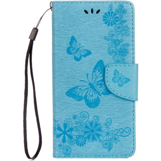 Mobigear Butterfly Housse Motorola Moto G5 Plus Etui Porte-Monnaie - Bleu