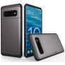 Mobigear Card Coque Samsung Galaxy S10 Plus Coque arrière Rigide Anti-Chocs avec Porte-Cartes - Gris