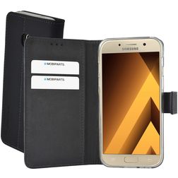 Mobiparts Premium Wallet Housse Samsung Galaxy A3 (2017) Etui Porte-Monnaie - Noir