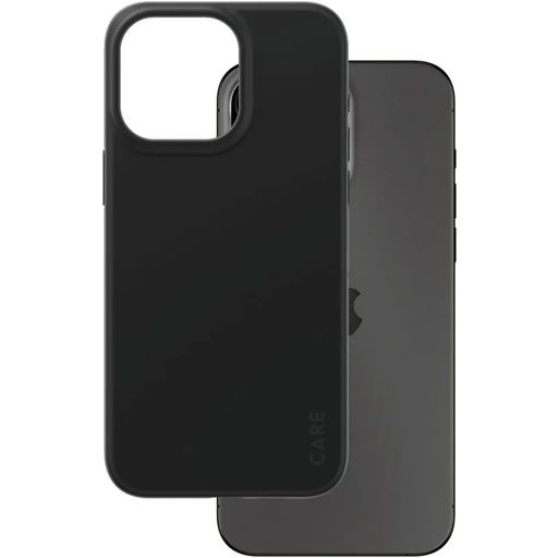 CARE by PanzerGlass Fashionable Coque iPhone 15 Pro Max Coque arrière en Silicone - Noir