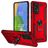 Mobigear Armor Ring Samsung Galaxy A73 Plastique rigide Coque arrière Antichoc avec bague de maintien - Rouge