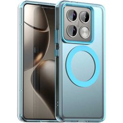Mobigear Shockproof Xiaomi 14T Pro MagSafe Plastique rigide Coque arrière - Bleu