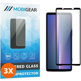 Mobigear Premium Sony Xperia 5 V Verre trempé Protection d'écran - Compatible Coque - Noir (Lot de 3)