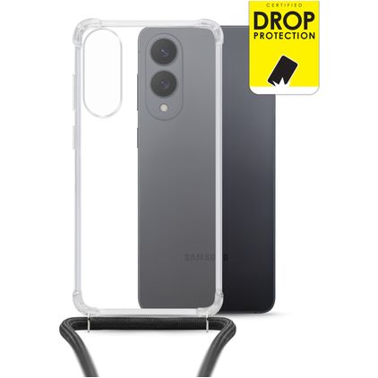 My Style Loop Transparente Samsung Galaxy S25 Edge Coque avec cordon en TPU Souple - Transparent