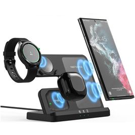 Mobigear Galaxy Dock Station de Charge QI pour Smartphone / Galaxy Buds & Galaxy Watch - Noir
