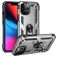 Mobigear Armor Ring Coque iPhone 14 Pro Max Coque arrière Rigide Anti-Chocs avec Anneau-Support - Argent