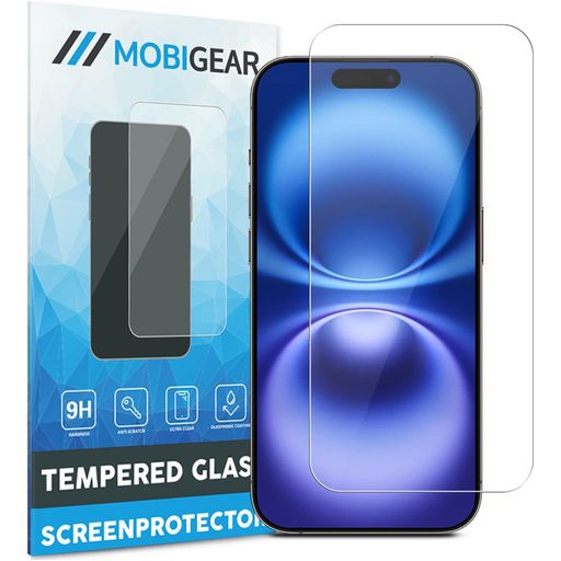 Mobigear iPhone 16 Plus Verre trempé Protection d'écran - Compatible Coque