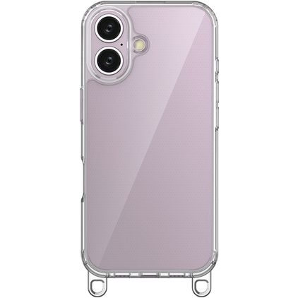 Mobigear Bungy iPhone 16 Plastique rigide Coque arrière - Argent