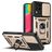 Mobigear Armor Ring Cam Slide Samsung Galaxy M53 Plastique rigide Coque arrière Antichoc avec bague de maintien - Or