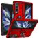 Mobigear Armor Ring Coque Samsung Galaxy Z Fold 4 Coque arrière Rigide Anti-Chocs avec Anneau-Support - Rouge