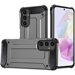 Mobigear Outdoor Samsung Galaxy A35 Plastique rigide Coque arrière Antichoc - Gris