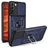 Mobigear Armor Ring Cam Slide Coque Samsung Galaxy S22 Coque arrière Rigide Anti-Chocs avec Anneau-Support et Protecteur Lentilles - Bleu