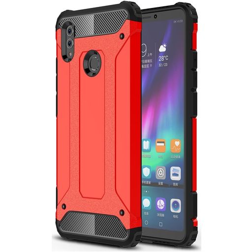 Mobigear Outdoor Coque HONOR Note 10 Coque arrière Rigide Anti-Chocs - Rouge