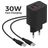 Mobiparts Wall Charger - Double USB / USB-C USB-C 1 mètre Power Delivery 30W 3A - Noir