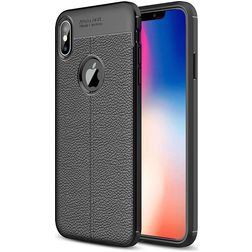 Mobigear Luxury Coque iPhone XS Max Coque arrière en TPU Souple - Noir