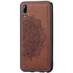 Mobigear Mandala Coque Huawei Y7 Pro (2019) Coque arrière Rigide - Marron