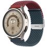 Mobigear Braided Dual Bracelet Nylon Smartwatch Fermeture à pince - Connexion universelle de 20 mm - Bleu / Rouge
