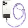Mobigear Lanyard Cordon de téléphone universel réglable - Violet / Blanc