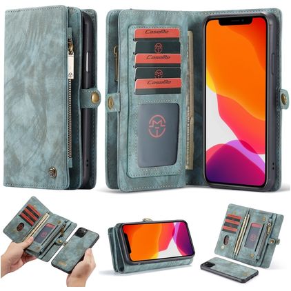 Caseme 008 Housse iPhone 11 Pro Max Etui avec Coque Détachable Porte-Monnaie - Bleu
