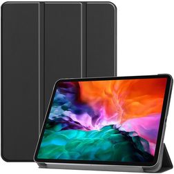 Mobigear Tri-Fold Coque iPad Pro 12.9 Pouces (2022) Etui + Porte-crayon - Noir