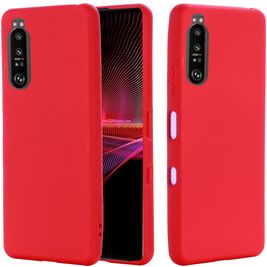 Mobigear Rubber Touch Coque Sony Xperia 1 III Coque arrière en Silicone - Rouge