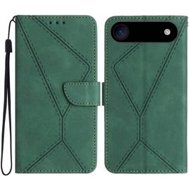 Mobigear Stitch Housse iPhone Air Etui Porte-Monnaie - Vert