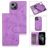 Mobigear Wallet Housse iPhone 15 Etui avec Coque Détachable Porte-Monnaie - Violet
