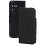 Mobiparts Wallet Housse Samsung Galaxy A16 MagSafe Etui en Cuir Véritable Porte-Monnaie - Noir