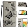 Mobigear Butterfly Housse Samsung Galaxy A35 Etui Porte-Monnaie - Gris