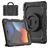 Mobigear RingGuard iPad 9 (2021) Plastique rigide / Silicone Coque arrière + Support - Noir