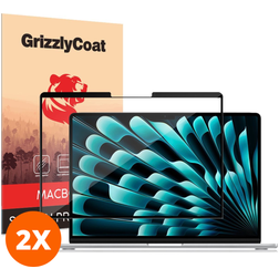 GrizzlyCoat Premium MacBook Air 13 Pouces (2022-2026) Protection d'écran Film - Compatible Coque (Lot de 2)