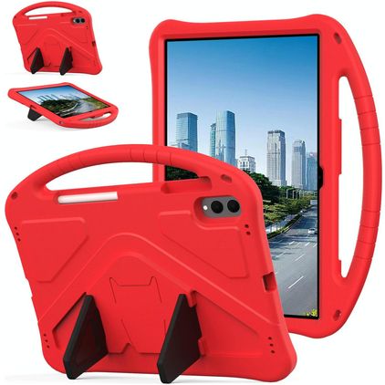 Mobigear AeroArmor Coque Samsung Galaxy Tab S11 Ultra Coque arrière en EVA + Porte-crayon + Support Amovible - Rouge