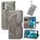 Mobigear Butterfly Housse Motorola Moto G52 Etui Porte-Monnaie - Gris
