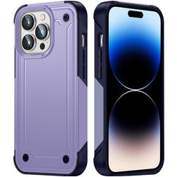 Mobigear Slim Armor Coque iPhone 14 Pro Coque arrière Rigide Anti-Chocs - Violet
