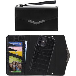 Mobilize Elegant Magnet iPhone 12 Pro Détachable 2in1 Pochette - Black Croco