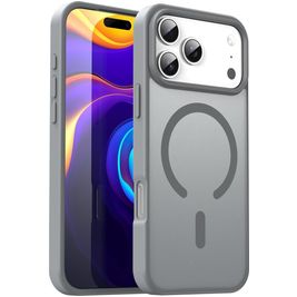 Mobigear Shockproof Coque iPhone 17 Pro Max MagSafe Coque arrière Rigide - Gris