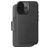 Decoded Detachable Wallet Housse iPhone 16 MagSafe Etui avec Coque Détachable en Cuir Véritable Porte-Monnaie - Noir