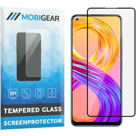 Mobigear Premium Realme 8 Verre trempé Protection d'écran - Compatible Coque - Noir